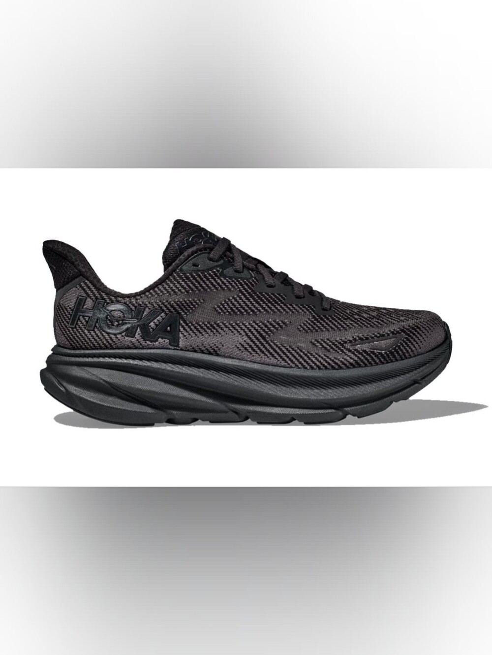 Hoka Clifton 9 Women's Tripe Black Size 7.5B